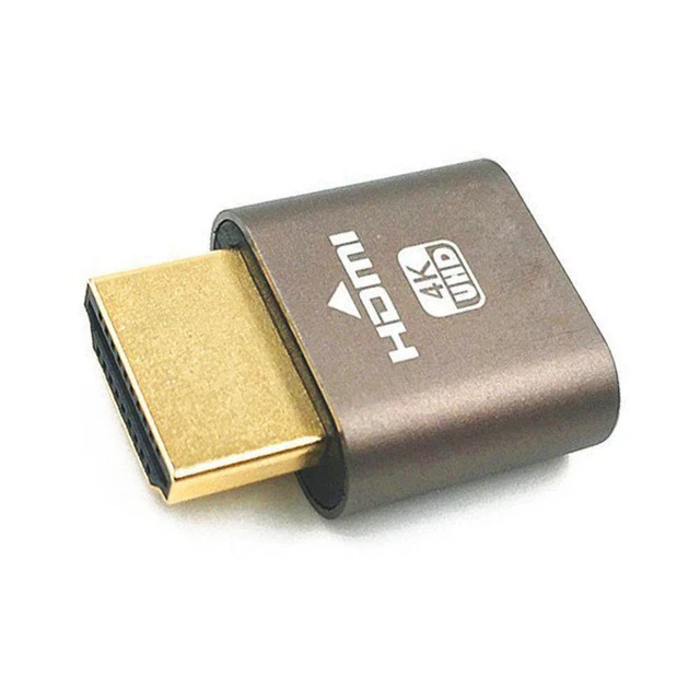 HDMI DUMMY PLUG EDID DDC HEADLESS GHOST DISPLAY EMULATOR PC / MAC MINI GOLD UK - Image 3 of 4
