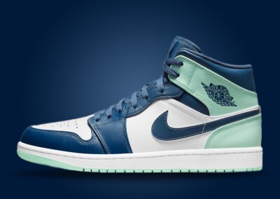 Nike Air Jordan 1 Mid Mystic Navy Mint Foam 554724-413 Men's Sizes