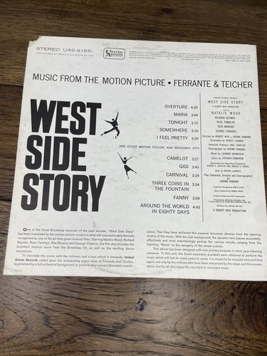 West Side Story Music From The Original Motion Picture Vinyl Record - Picture 2 of 4