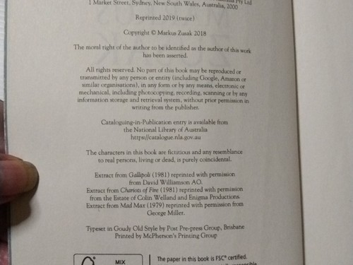 Bridge of Clay by Markus Zusak Paperback, 2019 Free Domestic Shipping - Picture 5 of 5