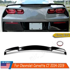 Rear Trunk Spoiler Wing For Chevrolet Corvette C7 Z06 Z07 2014-2019 Gloss Black