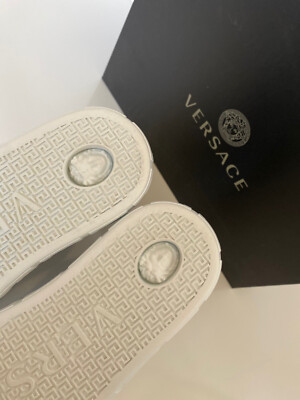 Versace White Palladium High-top Canvas Sneakers 12.5 US  display picture 2