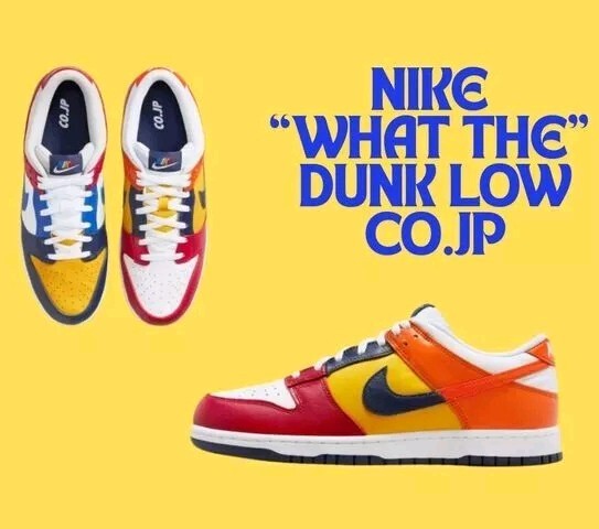 Nike Dunk Low CO.JP What The Dunk | Mens Size 12.5 | Navy Red Grey