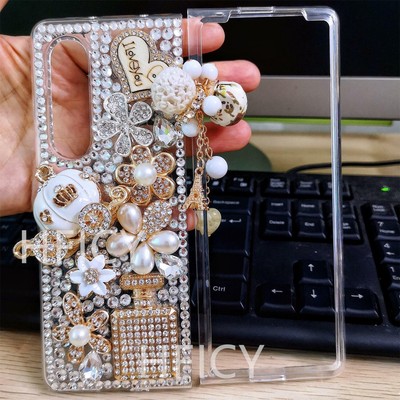Bling Rhinestone Phone Case For Honor Magic V6 able, Women Style