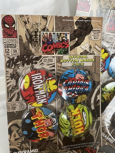 RARE MARVEL 2010 COLLECTABLE PIN PADGE SETS X 10 SEALED SETS OFFICIAL MARVEL - Picture 5 of 14