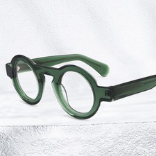 Luxury Brand Handmade Acetate Eyeglasses Frame Men Round Retro Glasses Women