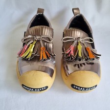 Under Cover Girls Mocassins shoes Jnr 12 - 13 Gold Tassels Flat Slip On designer
