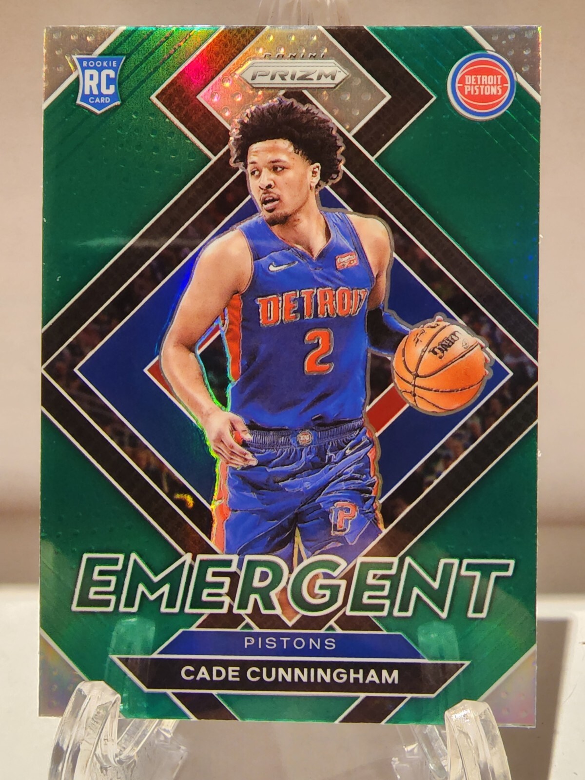 2021 Panini Prizm CADE CUNNINGHAM Emergent Rookie Green Prizm NBA DETROIT PISTON