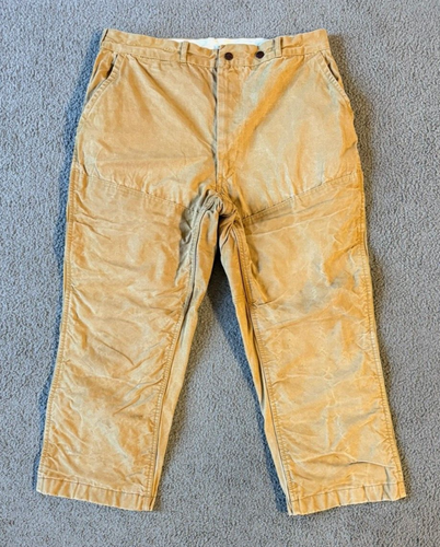 VTG 60s Red Head Men's Tan Canvas Double Knee Cropped Pants - Size 34