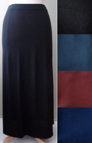 NEW Plus Size Solid Long Full Length Maxi Skirt- XL/1X-2X-3X-4X-5X-6X - Picture 2 of 25