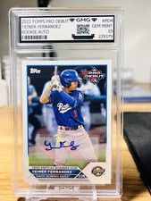 2023 Topps Pro Debut Yeiner Fernandez Rookie Auto GMG Graded 10 Gem Mint 💎 RC