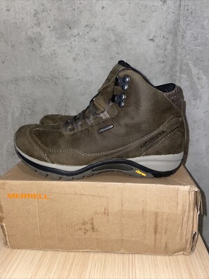 Merrell Siren Traveller 3 Mid WP Womens Brindle/Boulder Hiking Boots Size 6.5 M