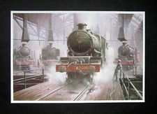 DON BRECKON   9.6" x 6.6"  G.W.R. RAILWAYANA  PRINT  SWINDON  ROUNDHOUSE  1981