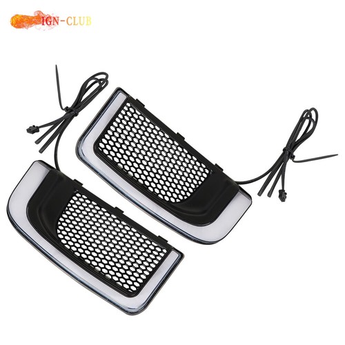 Fairing Lower Grills LED Turn Signal Lights For Touring Street Road Glide 14-21 - Picture 3 of 12