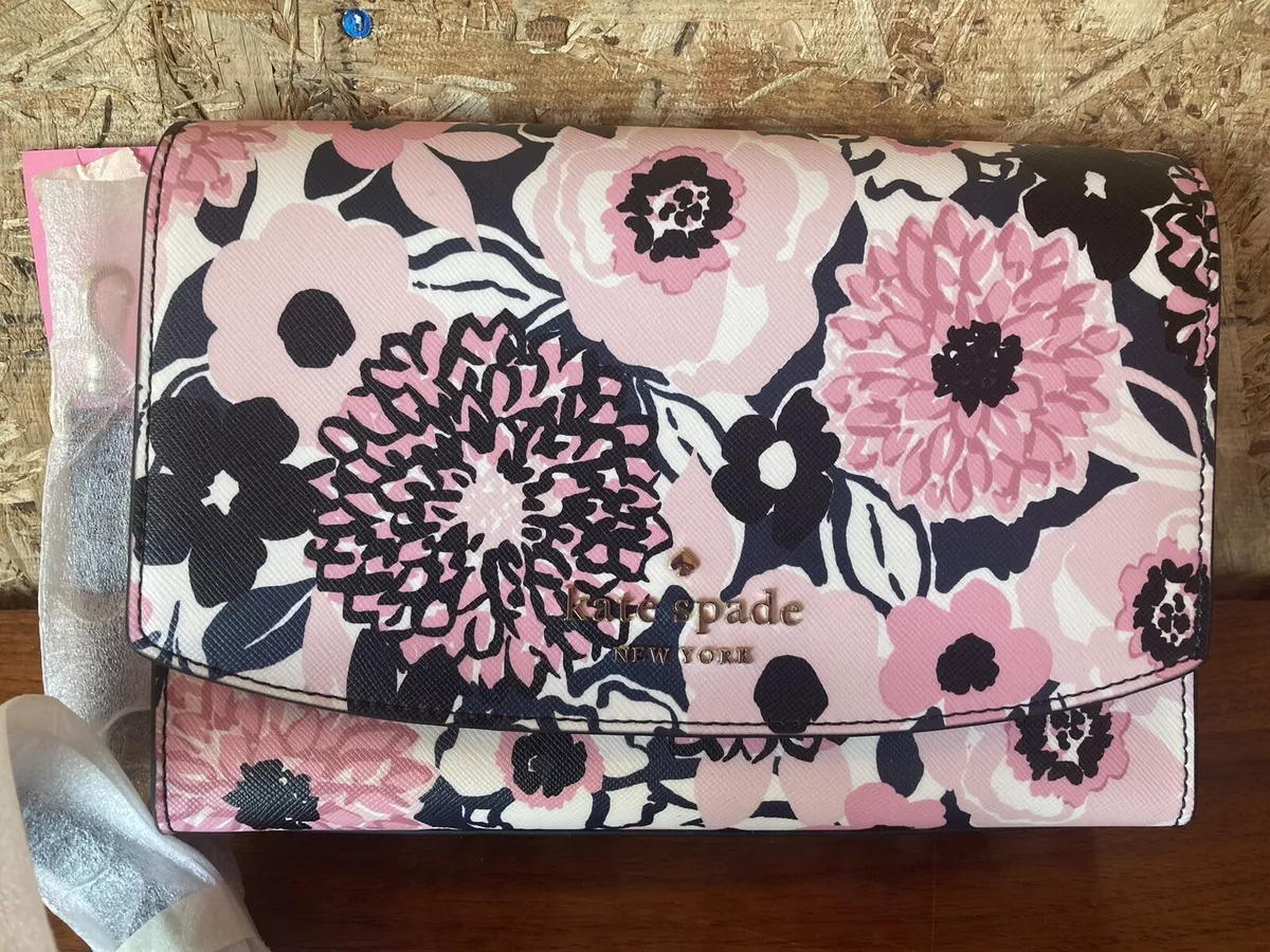 New Kate Spade Carson Dahlia Floral Pattern Convertible Crossbody K8111