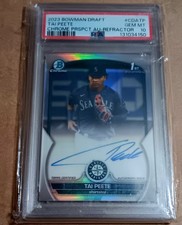 2023 Bowman Chrome Auto Tai Peete Refractor #/499 PSA10 buy low now 🔥 