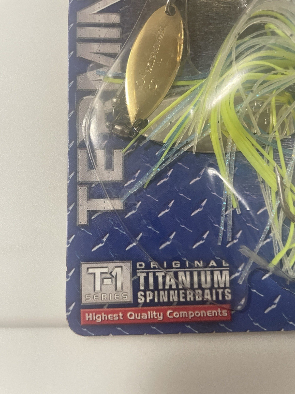 Original Terminator T-1 Titanium Double Willow Spinnerbait 1 Ounce Blue Fox. - Image 3