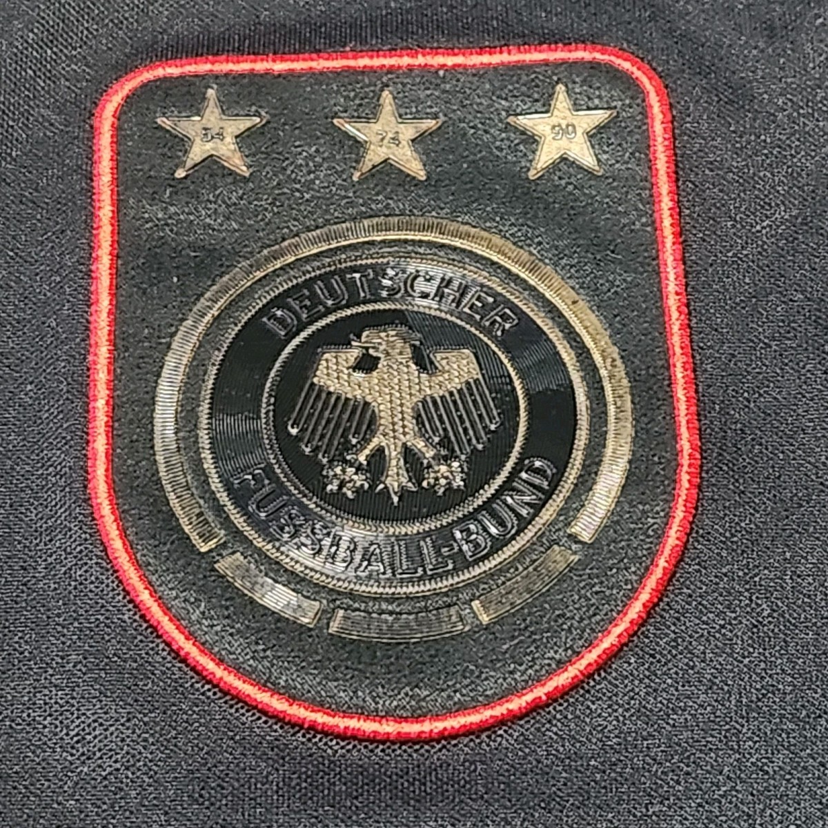 Authentic Germany 2009/2010 Away Soccer Jersey Mens L Black World