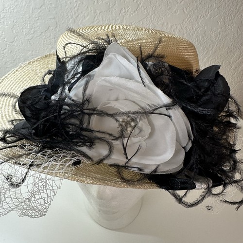 FLEUR DE PARIS New Orleans Derby Wedding Hat Signed Nicole LeBlanc Original Box - Picture 2 of 17