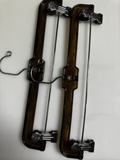 Vintage Henry Hangers Set Of 2-lucite Amber Swirl-rainbow-hanger Clamp Holder