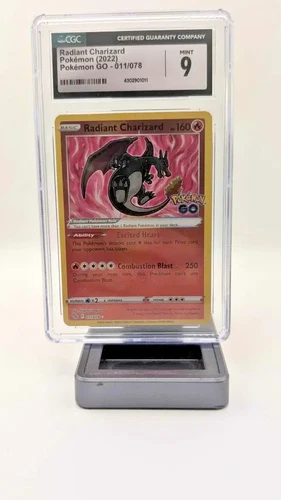 Radiant Charizard 011/078 Pokémon GO Holo cgc 9