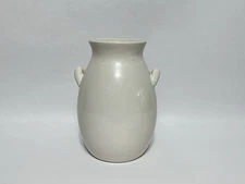 Vintage Large White Ceramic Vase Pitcher Jug with Handles