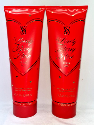 2 Lovely Berry Rose Victoria's Secret Fragrance Lotion 8 fl oz