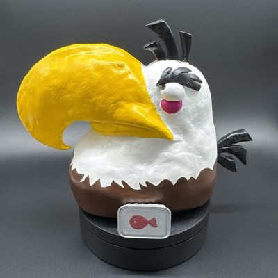 ULTIMATE Angry Birds CUSTOM Mighty Eagle Clay Figure + Sardine Can *READ DESC*