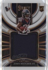 2022 Panini Select Jumbo Rookie Swatches White Prizm 59/75 John Metchie III lz7