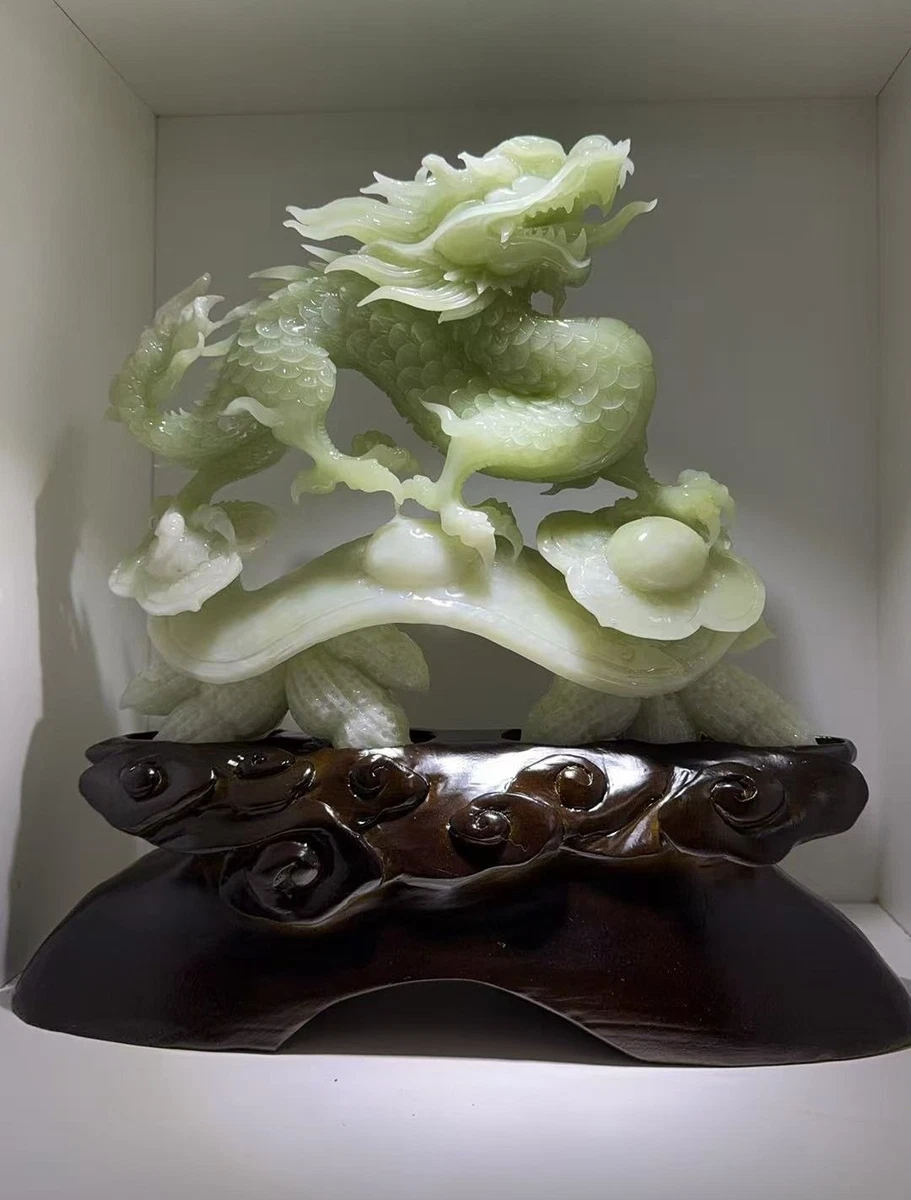 Dragon 翡翠中国风雕像、雕像| eBay