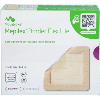 Mepilex Border Flex Lite Schaumverband 10x10 cm 5St - PZN 18110427