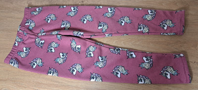 rosa Thermo Hose Leggings für Kinder Größe 110/116 Pferdemotiv dopodopo