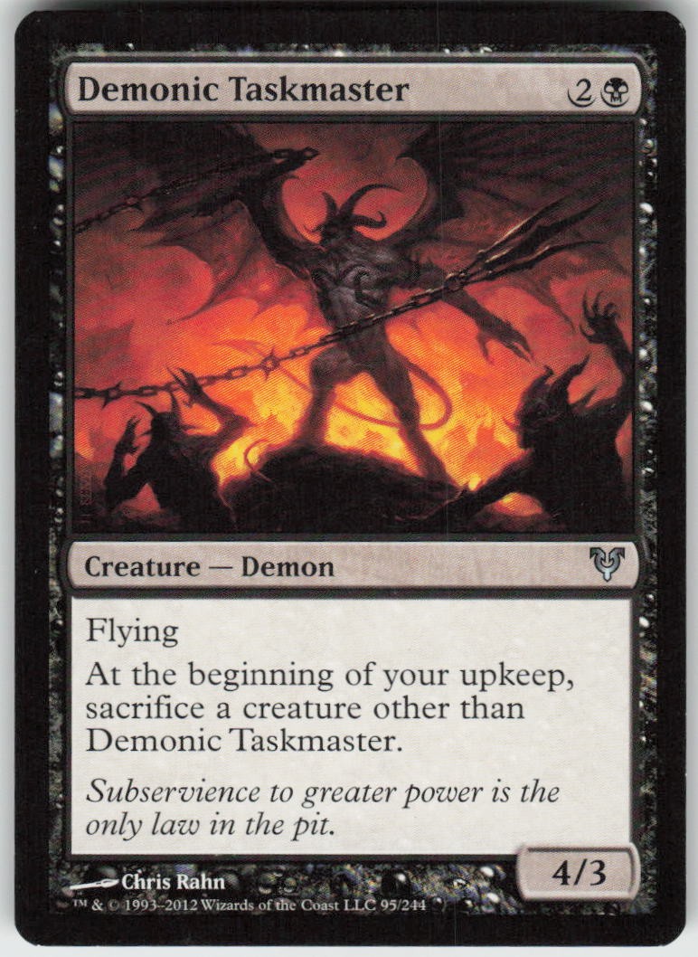 DEMONIC TASKMASTER 95 UNCOMMON AVACYN RESTORED LP