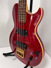 Basso elettrico Aria Pro ii Les Paul tipo basso 4 corde rosso usato dal Giappone