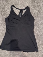 Prana Women Medium Black Workout Tank Tunic NWOT