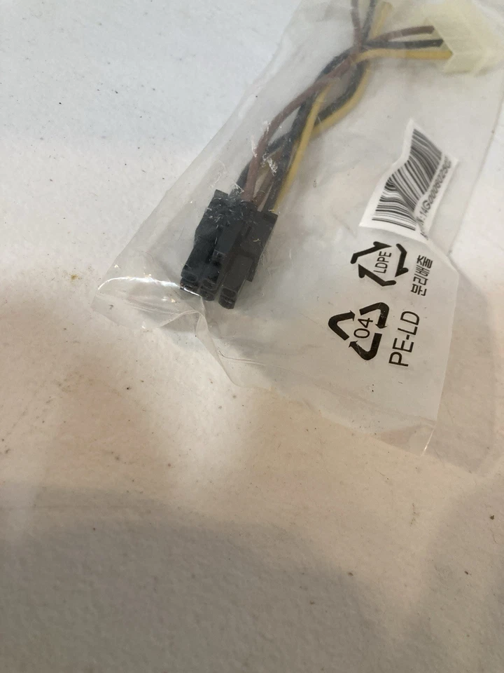 Dual Molex 4Pin to 6Pin PCI Express PCI-E Video Card Power Adapter Cable Asus - Image 2 of 4