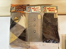 Vintage Men’s Nylon Acrylic Socks Gift Bundle Lot NEW “One Size” Argyle Print 60
