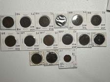 Large Cent Lot 1816-1849 + 1907 Indian Head Cent; Group of 15 Coins