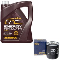 MotoröL Set 5W30 5 Liter + ÖLfilter SM 113 FüR Fiat Ducato Lancia Renault 2.0