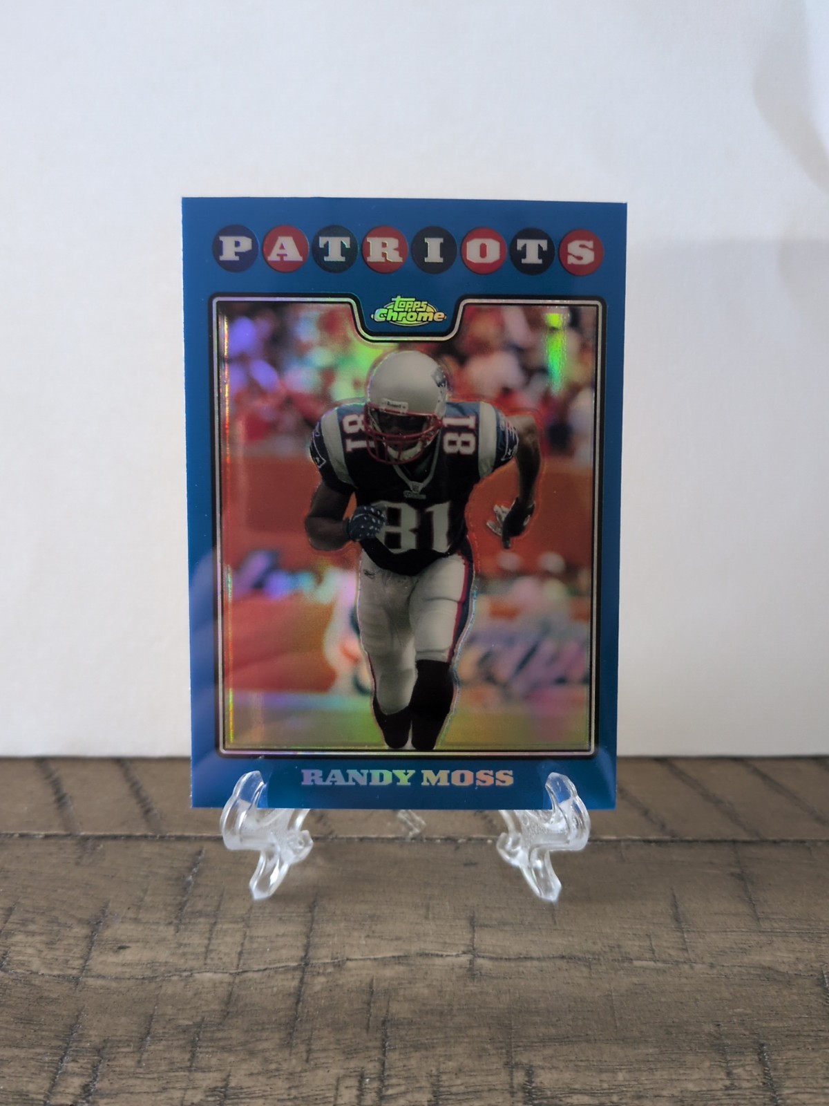 2008 Topps Chrome - Randy Moss #TC74 Blue Refractor