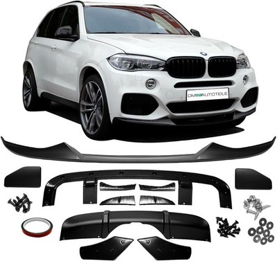 Sport-Performance SET Aero Spoiler Kit Schwarz Glanz passt für BMW X5 F15 M-Pake
