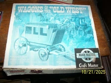 1968 Craftmaster Wagons of the Old West Wooden Model Kit Unbuilt