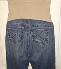 Maternity Jeans With Panel~Distressed Denim ~Small — photo 4