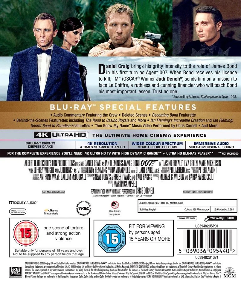 007 - Casino Royale 4K Ultra HD + Blu-Ray - Image 2 of 3