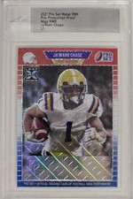 Ja'Marr Chase 2021 Leaf Pro Set Metal 1989 Production Proof RWB Mojo RC #1/1