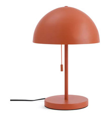 Habitat Mushroom Metal Table Lamp 27cm Orange 10W Pull Cord Switch-Mark On Shade