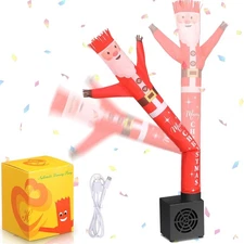 Outus Christmas Mini Inflatable Tube Man for Desktop, 16 Inch red 