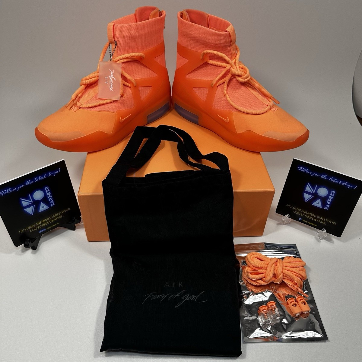 Size 11.5 - Nike Air Fear Of God 1 Orange Pulse for sale  display picture 1