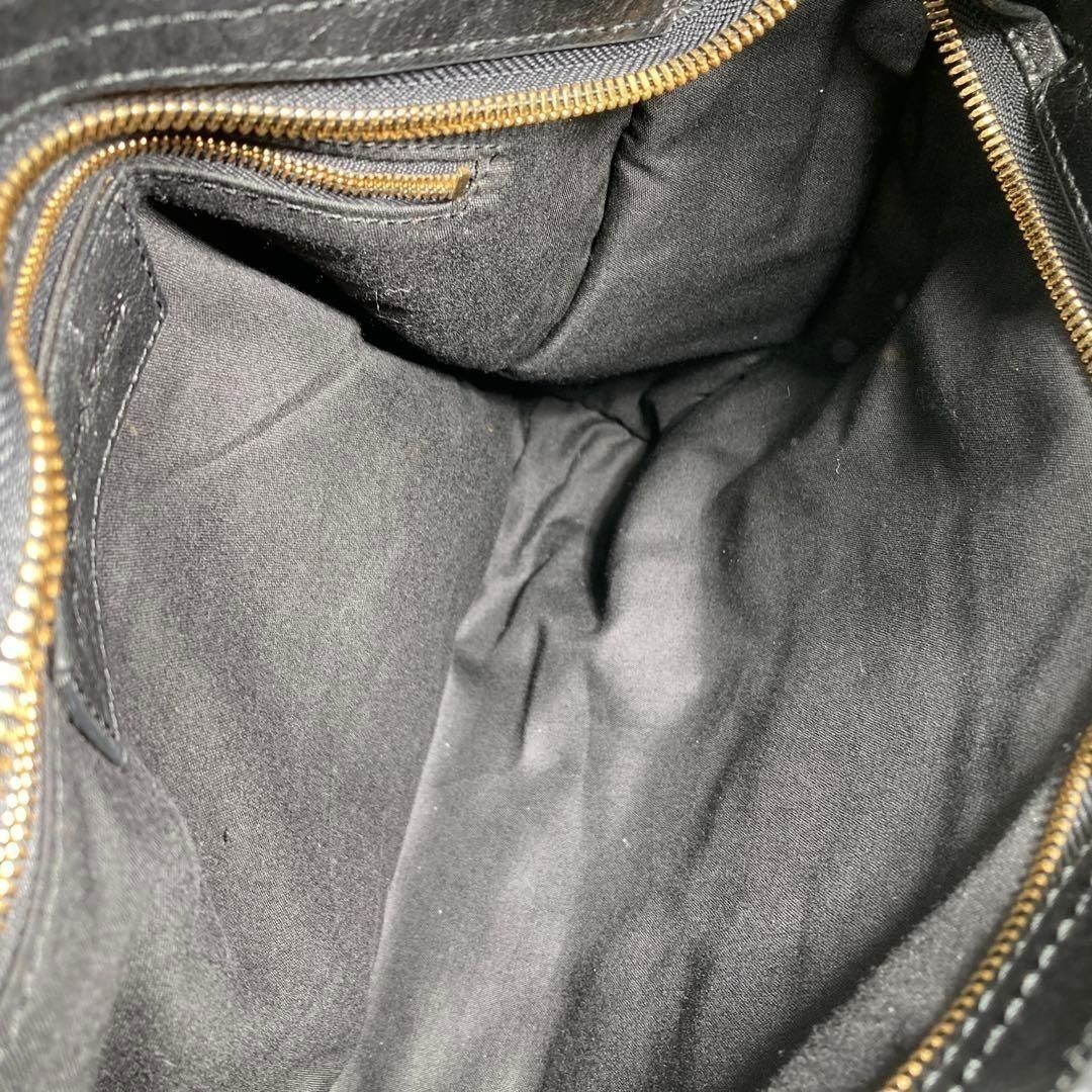 Balenciaga Giant City Black Leather 2Way Handbag Shoulder Bag Used Japan thumbnail 11