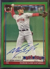 2026 Topps NOMAR GARCIAPARRA 1991 Autograph On Card Auto GREEN #d/99